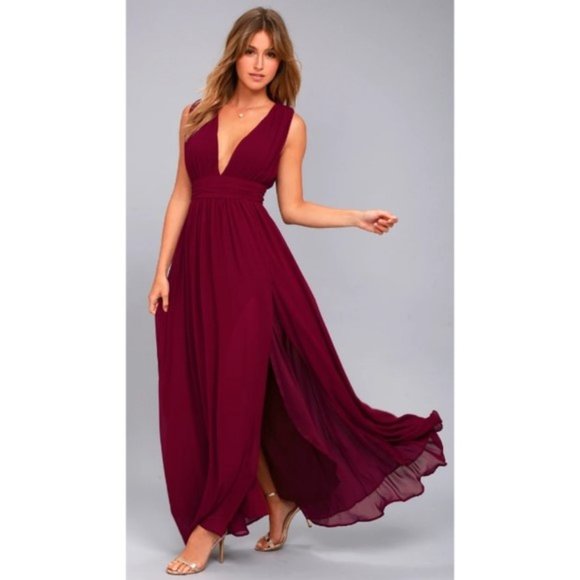 Lulus Dresses & Skirts - LULU'S "Heavenly Hues" Maxi V Neck Dress (S)
